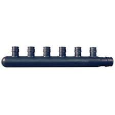 1" x 1" x 1/2" W/6 PORTS CLOSED POLY PEX MANIFOLD F 1960 EXPANSION - Fittings N' Valves
