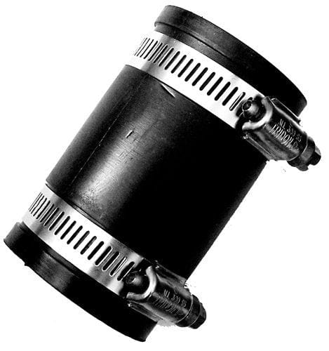 2" Flexible Rubber Coupling w/ Stainless Steel Bands - Fittings N' Valves