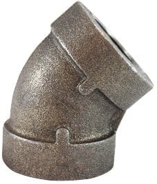 1-1/2" Galvanized Extra Heavy Steel 45 Degree Elbow - Fittings N' Valves