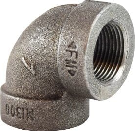 2-1/2" Galvanized Extra Heavy Steel 90 Degree Elbow - Fittings N' Valves