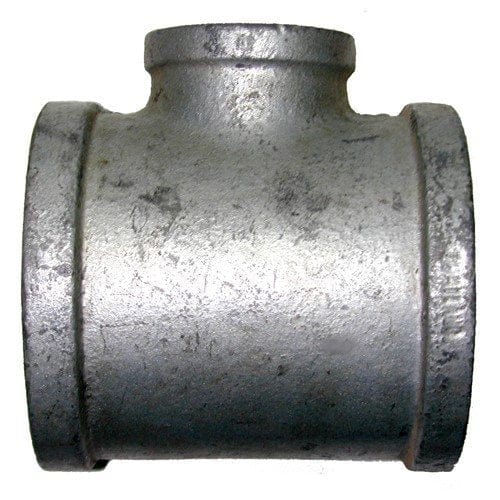 3/8" x 1/4" Galvanized Reducing Tee - Fittings N' Valves