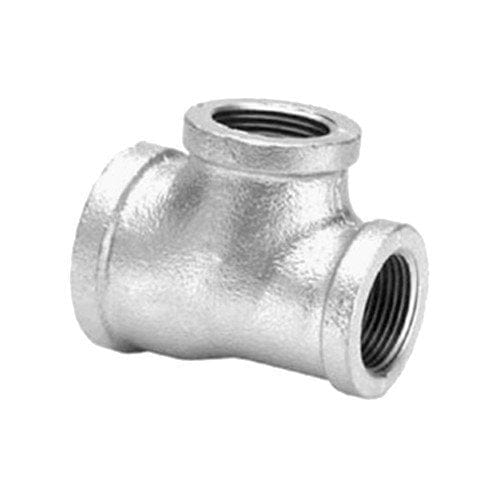 3/4" x 1/2" x 1" Galvanized Reducing Tee - Fittings N' Valves