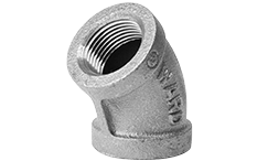 3/4" Black Malleable Iron 45° Elbow