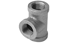 2-1/2" x 2-1/2" x 1-1/2" Galvanized Tee - Fittings N' Valves
