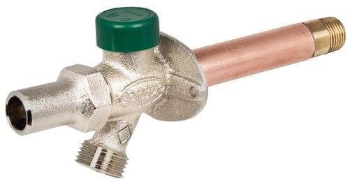 Prier 10" Loose Key Quarter Turn Anti-Siphon Wall Hydrant, Soft Grip Handle 3/4" Crimp Pex