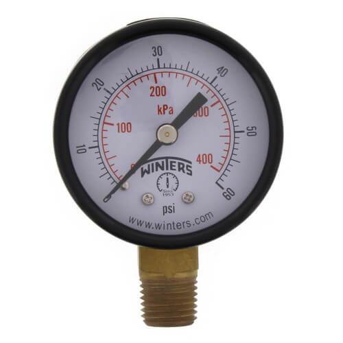 Winters PCT Series Contractor Gauge 30 Hg Vac/kPa