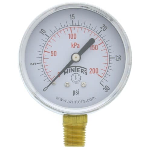 Winters PEM Series Economy Gauge 0-30 psi/kPa
