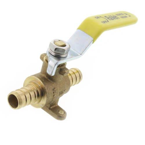 1" PEX x 1" PEX Crimp Full Port Drop Ear Ball Valve F1807 (Lead Free) - Fittings N' Valves