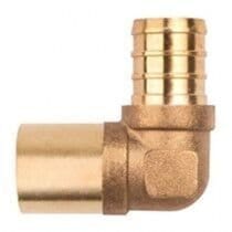 3/4" Expansion PEX x 3/4" Female Sweat Elbow - Lead Free Brass - Fittings N' Valves