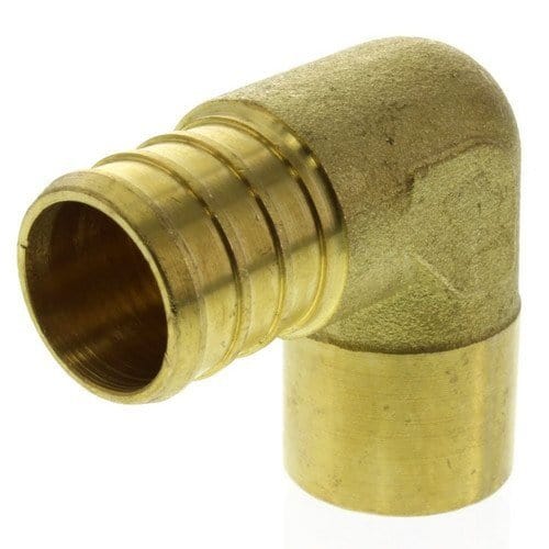 3/4" Expansion PEX x 3/4" Male Sweat Elbow - Lead Free Brass - Fittings N' Valves