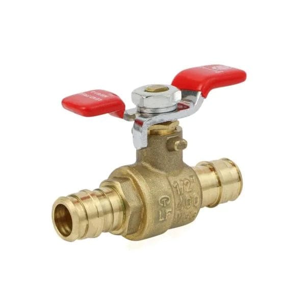 1/2" Expansion PEX Brass Ball Valve With T-Handle F1960 (Lead Free) - Fittings N' Valves