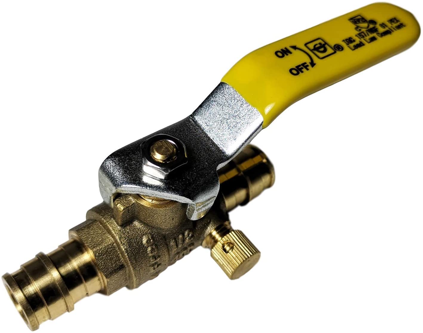 3/4" Expansion PEX Brass Ball Valve With Drain F1960 (Lead Free) - Fittings N' Valves