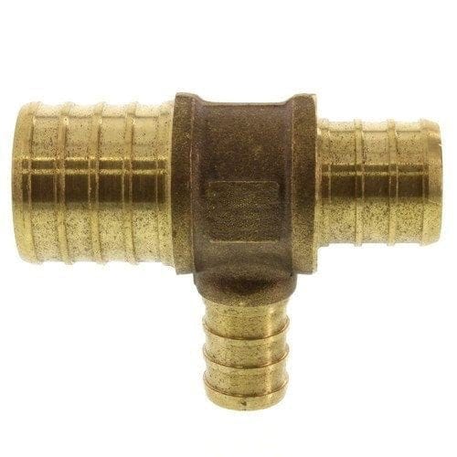 1" x 3/4" x 1/2" PEX Reducing Tee (Lead Free) - Fittings N' Valves