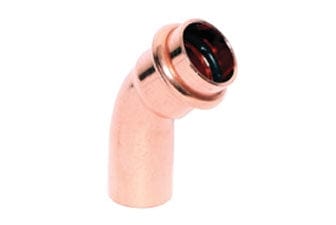 Press Copper Elbow 45°, P x FTG, 1'' x 1'' - Fittings N' Valves