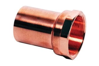 Press Copper Female Adapter, FTG x FPT, 1'' x 1'' - Fittings N' Valves