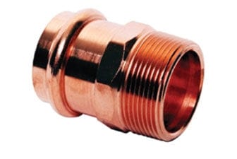 Press Copper Male Adapter, P x MPT, 1/2'' x 1/2'' - Fittings N' Valves