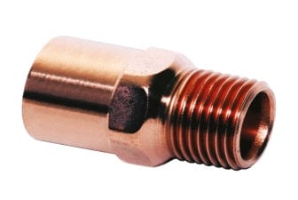 Press Copper Male Adapter, FTG x MPT, 1'' x 3/4'' - Fittings N' Valves