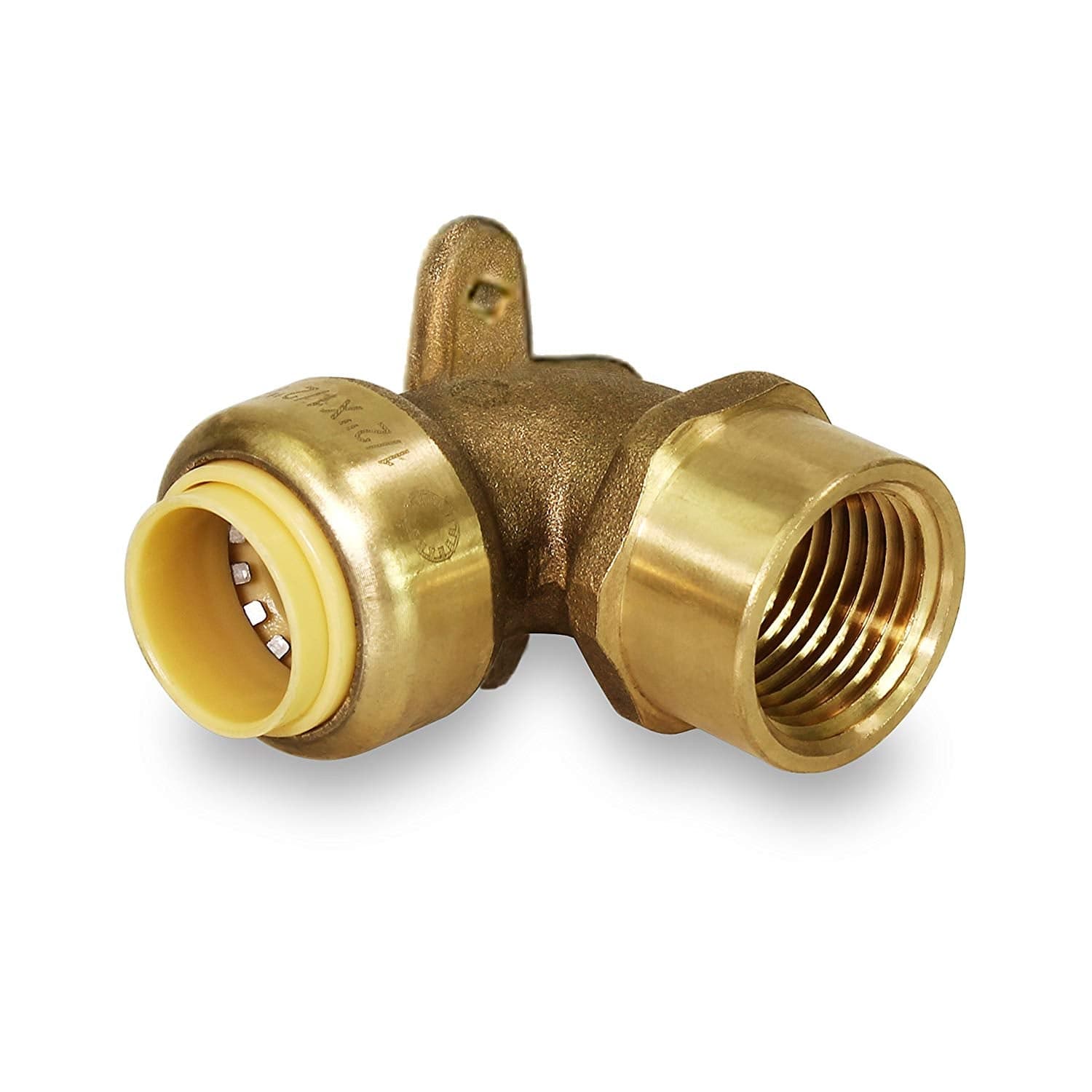 1/2" Push x Female Drop Ear Elbow 90 - Push-Fit (Lead-Free) - Fittings N' Valves