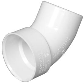 4" PVC DWV 60° Elbow H x S - Fittings N' Valves