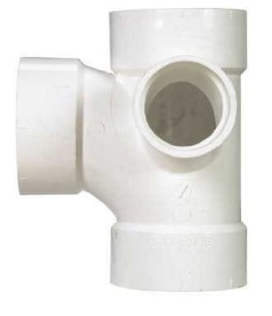 3" x 1-1/2" PVC DWV Sanitary Tee 1 Inlet Right Side - Fittings N' Valves