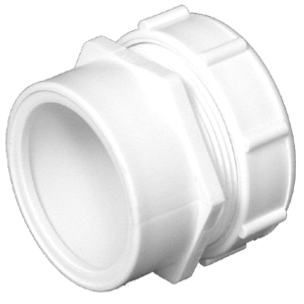 1-1/2" PVC DWV Trap Adapter W/Nut - Fittings N' Valves
