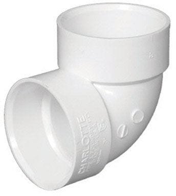 3" PVC DWV Vent Elbow H x H - Fittings N' Valves