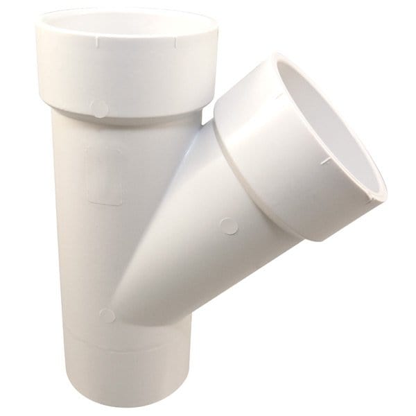 3" PVC DWV Wye SPG x H x H - Fittings N' Valves