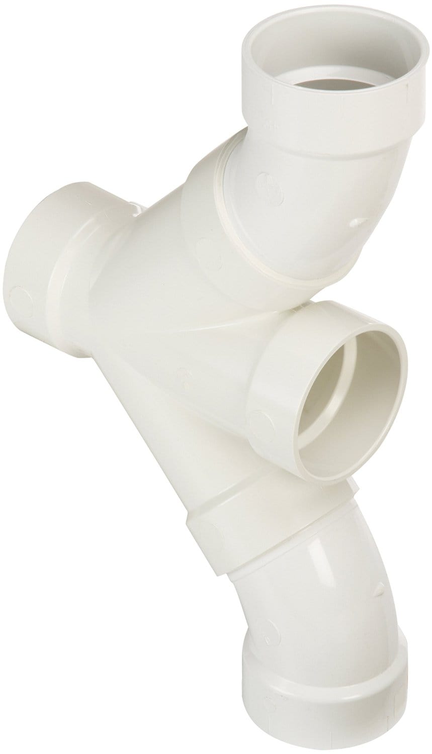 4" x 2" PVC DWV Double Combination Wye & 1/8 Bend