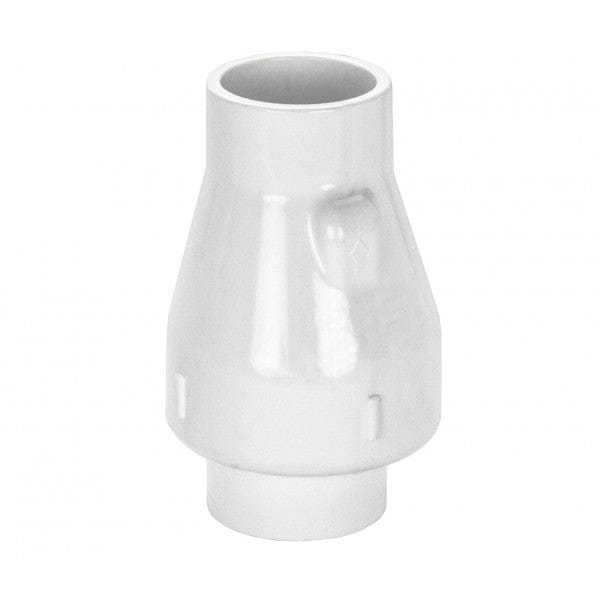 PVC Flapper Check Valve - No Spring - White - Socket x Socket - 2" (12/Cs) - Fittings N' Valves