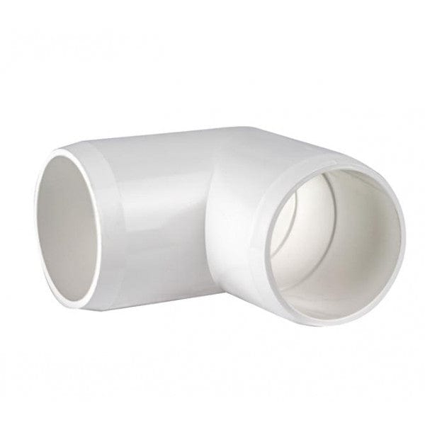 PVC Furniture Grade 90-Degree Elbow - White - 1/2" - Fittings N' Valves