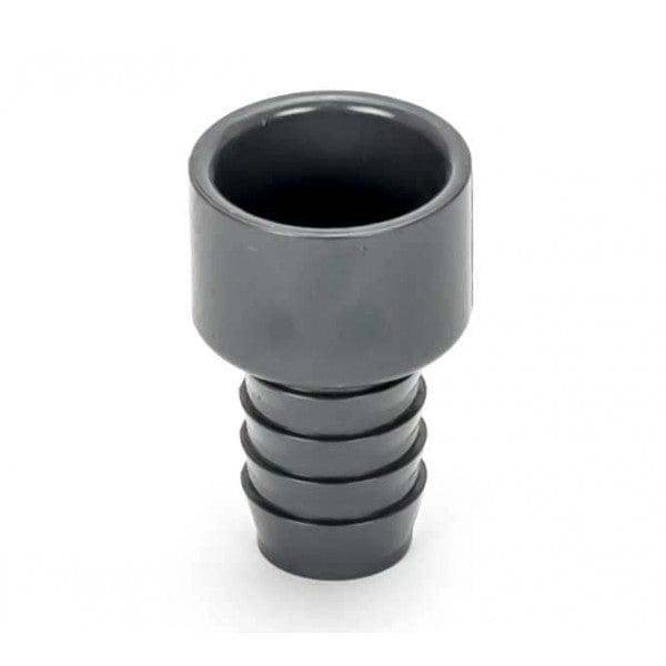 PVC Insert Adapter - Gray - Barb x Socket - 1" - Fittings N' Valves