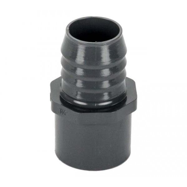 PVC Insert Adapter - Gray - Barb x Spigot - 1-1/4" - Fittings N' Valves