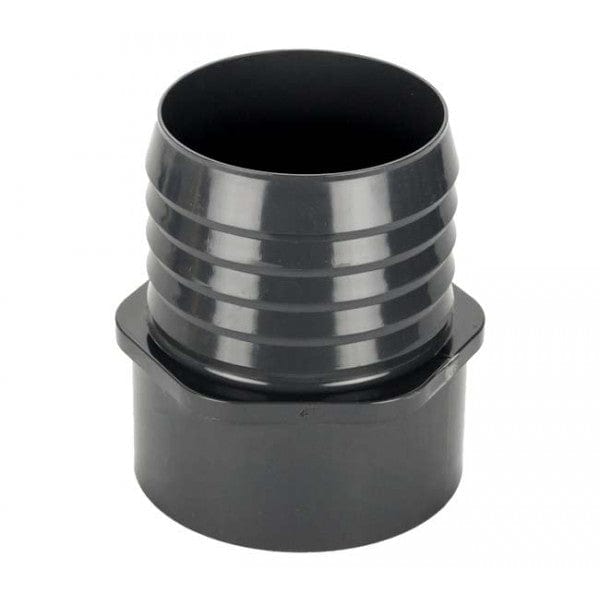 PVC Insert Adapter - Gray - Barb x Spigot - 4" - Fittings N' Valves