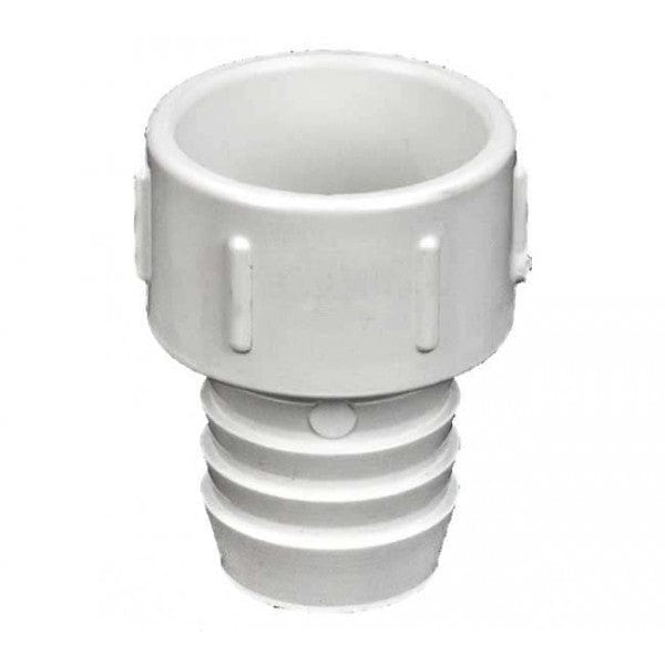 PVC Insert Adapter - White - Barb x Socket - 1-1/4" - Fittings N' Valves