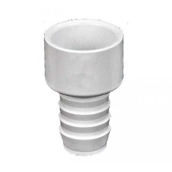 PVC Insert Adapter - White - Barb x Socket - 1" - Fittings N' Valves