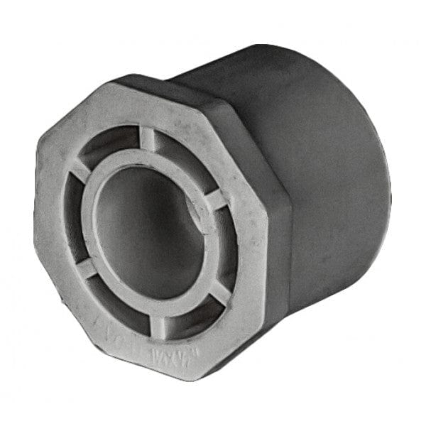 PVC Reducer Bushing - Schedule 80 - Gray - Spigot x Socket - 1-1/4" x 1/2" (200/Cs) - Fittings N' Valves