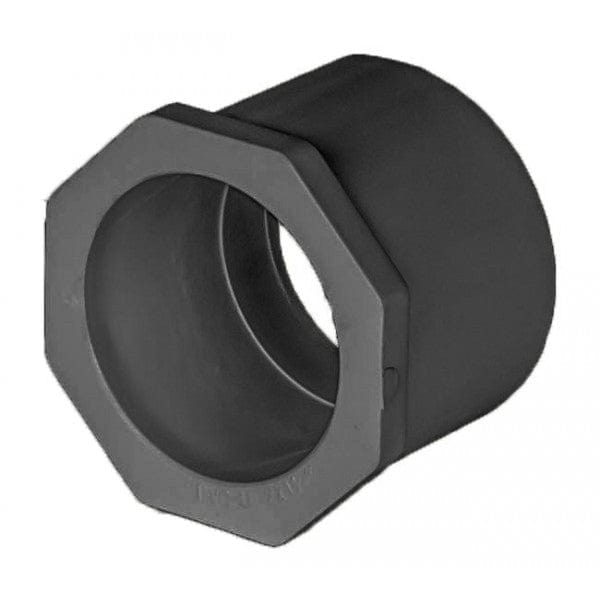 PVC Reducer Bushing - Schedule 80 - Gray - Spigot x Socket - 2" x 1-1/2" (80/Cs) - Fittings N' Valves