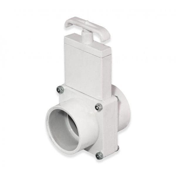 PVC Three-Piece Slice Valve - White - Socket x Socket - 2" (12/Cs)