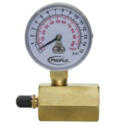2 in. Gas Test Gauge Assembly 0-15, 30, 60, 100 PSI - Fittings N' Valves