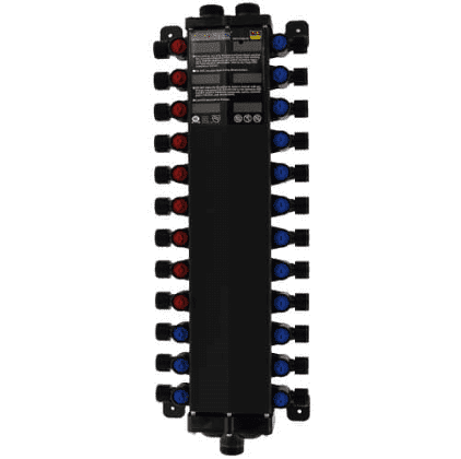 24 Port MANABLOC without Port Adapters (9 Hot, 15 Cold)