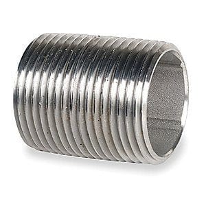 1/4" X Close 304/304L Stainless Steel Pipe Nipple - Schedule 40