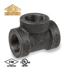 1-1/4" x 1" x 1" 125 WSP Cast Iron Threaded Reducing Tee - Fittings N' Valves