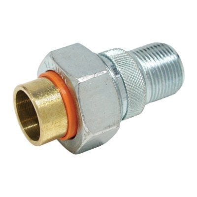 3/4" x 1/2" MIP x Brass Sweat Dielectric Union - Fittings N' Valves