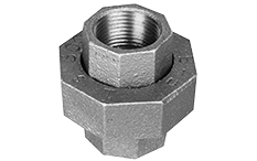 3" Black Malleable Union