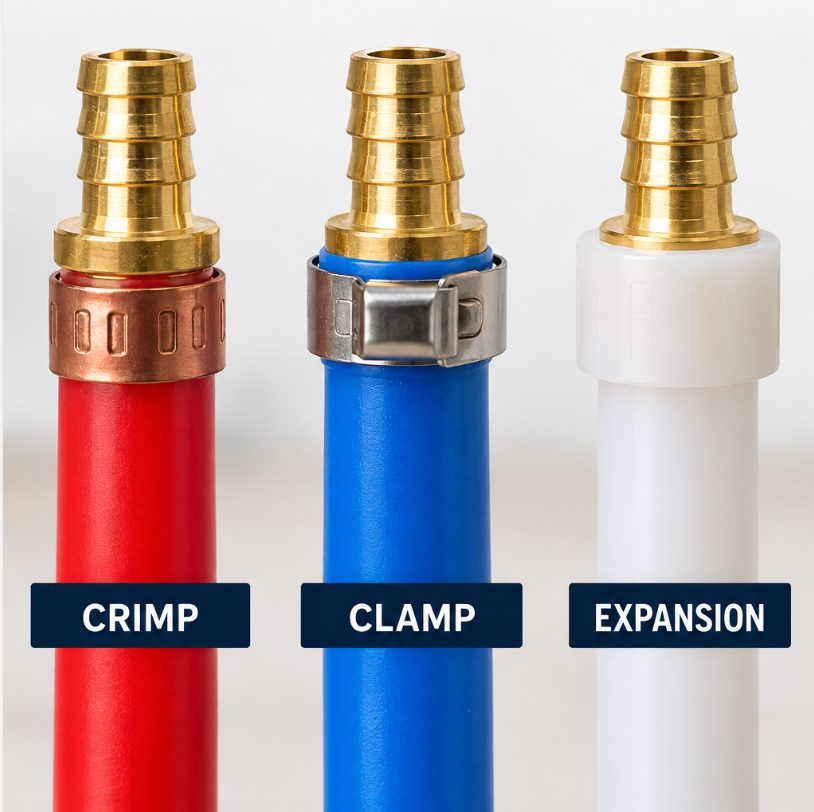 PEX Crimp vs. Clamp vs. Expansion: Which Connection Should You Use?