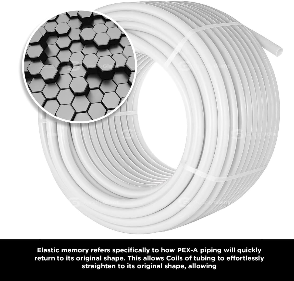 1/2" x 100' PEX-A Potable Water - 100' Coil - White - Fittings N' Valves