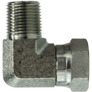 90-deg Swivel Elbow, 1-in Male NPTF x 1/2-in Female NPSM Swivel, Steel