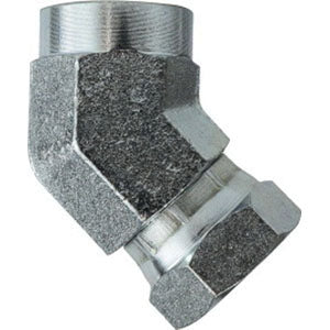 45-deg Swivel Elbow, 3/8-in Female NPTF x 3/8-in Female NPSM Swivel, Steel
