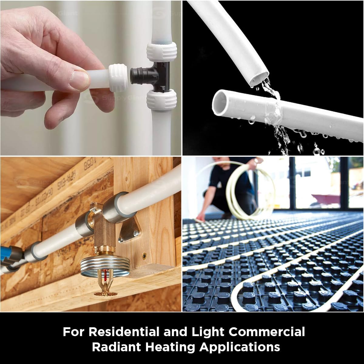 1-1/4" x 100' PEX-A Potable Water - 100' Coil - White - Fittings N' Valves