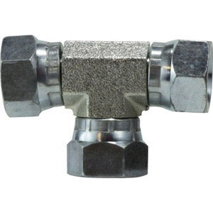 Swivel Union Tee, 1-in Female NPSM x 1-in Female NPSM x 1-in Female NPSM, Steel
